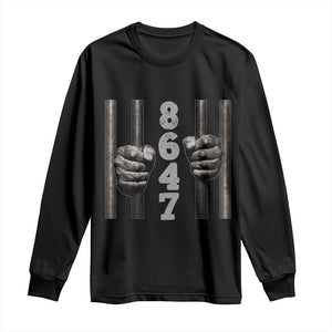 Funny 8647 Jail Long Sleeve Shirt Freedom Protest Satire Graphic Gift TS12 Black Print Your Wear
