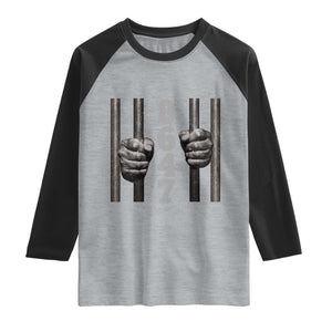 Funny 8647 Jail Raglan Shirt Freedom Protest Satire Graphic Gift TS12 Heather Gray Black Print Your Wear