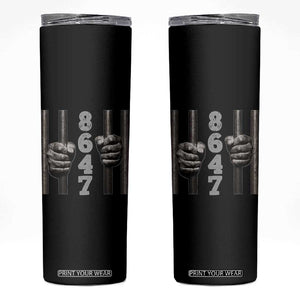 Funny 8647 Jail Skinny Tumbler Freedom Protest Satire Graphic Gift TS12 Black Print Your Wear