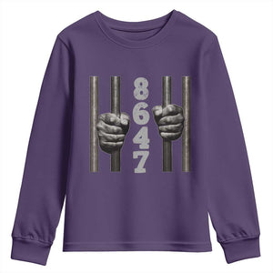 Funny 8647 Jail Youth Sweatshirt Freedom Protest Satire Graphic Gift TS12 Purple Print Your Wear