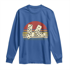 Vintage Domino Player 8647 Long Sleeve Shirt Board Game Subtle Protest TS12 Royal Blue Print Your Wear