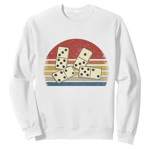 Vintage Domino Player 8647 Sweatshirt Board Game Subtle Protest TS12 White Print Your Wear