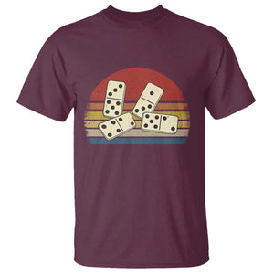 Vintage Domino Player 8647 T Shirt Board Game Subtle Protest TS12 Maroon Print Your Wear