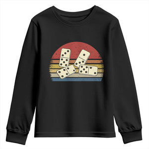 Vintage Domino Player 8647 Youth Sweatshirt Board Game Subtle Protest TS12 Black Print Your Wear