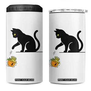 Funny No Kings Black Cat 4 in 1 Can Cooler Tumbler Rebellious Cat Lover Gift TS12 One Size: 16 oz White Print Your Wear