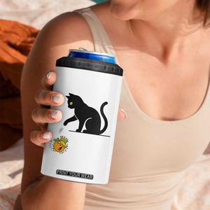 Funny No Kings Black Cat 4 in 1 Can Cooler Tumbler Rebellious Cat Lover Gift TS12 Print Your Wear
