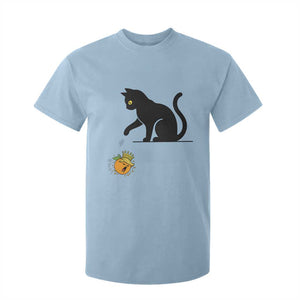 Funny No Kings Black Cat T Shirt For Kid Rebellious Cat Lover Gift TS12 Light Blue Print Your Wear