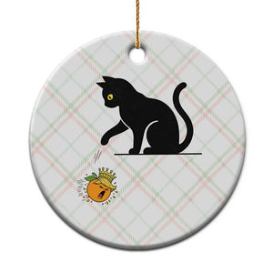 Funny No Kings Black Cat Ceramic Ornament Rebellious Cat Lover Gift TS12 1pc Christmas Plaid Print Your Wear