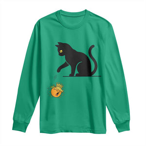 Funny No Kings Black Cat Long Sleeve Shirt Rebellious Cat Lover Gift TS12 Irish Green Print Your Wear