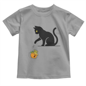 Funny No Kings Black Cat Toddler T Shirt Rebellious Cat Lover Gift TS12 Sport Gray Print Your Wear