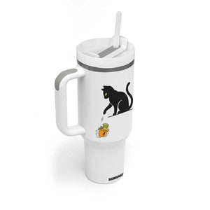 Funny No Kings Black Cat Tumbler With Handle Rebellious Cat Lover Gift TS12 Print Your Wear