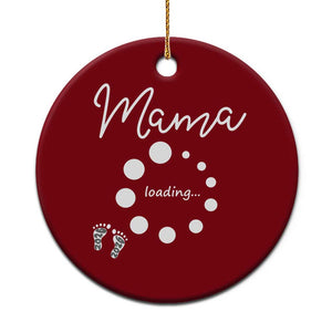 Mama Loading 2026 Ceramic Ornament Pregnancy Announcement Mothers Day TS12 1pc Red Print Your Wear