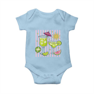 Tropical Margarita Summer Baby Onesie Beach Vacation Graphic TS12 Light Blue Print Your Wear