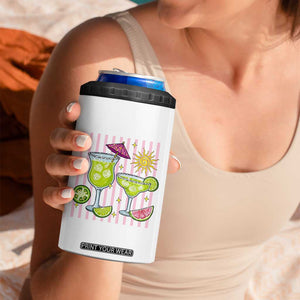 Tropical Margarita Summer 4 in 1 Can Cooler Tumbler Beach Vacation Graphic TS12 Print Your Wear