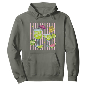 Tropical Margarita Summer Hoodie Beach Vacation Graphic TS12 Military Green Print Your Wear
