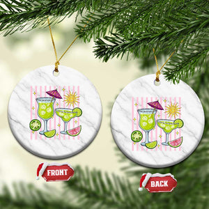 Tropical Margarita Summer Ceramic Ornament Beach Vacation Graphic TS12 1pc White Marble Print Your Wear