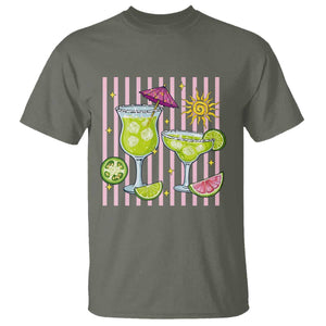 Tropical Margarita Summer T Shirt Beach Vacation Graphic TS12 Military Green Print Your Wear