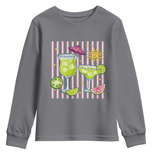 Tropical Margarita Summer Youth Sweatshirt Beach Vacation Graphic TS12 Charcoal Print Your Wear