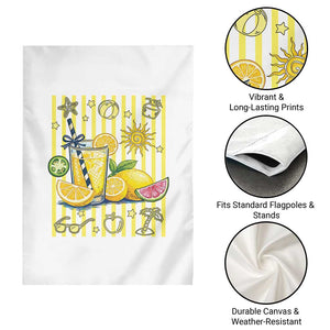 Striped Summer Lemonade Garden Flag Preppy Brushstroke Aesthetic Graphic TS12 Print Your Wear