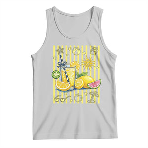 Striped Summer Lemonade Tank Top Preppy Brushstroke Aesthetic Graphic TS12 Ash Print Your Wear