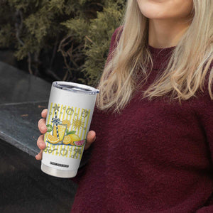 Striped Summer Lemonade Tumbler Cup Preppy Brushstroke Aesthetic Graphic TS12 Print Your Wear
