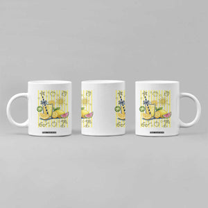 Striped Summer Lemonade Coffee Mug Preppy Brushstroke Aesthetic Graphic TS12 Print Your Wear