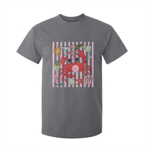 Funny Crab Tropical Summer Vacation Gift T Shirt For Kid Striped Summer Beach Vibes TS12 Charcoal Print Your Wear