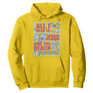 All I Need Is Jesus And The Beach Hoodie Striped Christian Summer Graphic TS12 Daisy Print Your Wear