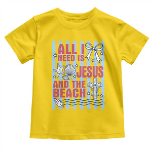 All I Need Is Jesus And The Beach Toddler T Shirt Striped Christian Summer Graphic TS12 Daisy Print Your Wear