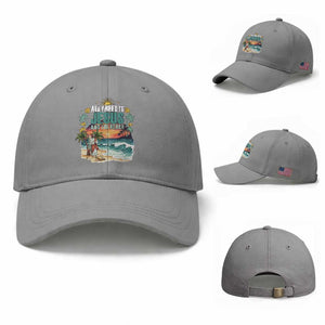 All I Need Is Jesus And The Beach Baseball Cap Christian Summer Faith Graphic TS12 Baseball Cap Universal Fit Sport Gray Print Your Wear