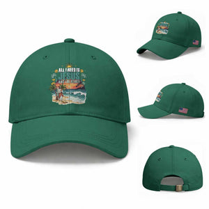 All I Need Is Jesus And The Beach Baseball Cap Christian Summer Faith Graphic TS12 Baseball Cap Universal Fit Irish Green Print Your Wear