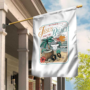 Funny Christian Beach Gift Garden Flag All I Need Is Jesus And The Beach TS12 Print Your Wear