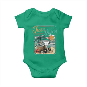 Funny Christian Beach Gift Baby Onesie All I Need Is Jesus And The Beach TS12 Irish Green Print Your Wear