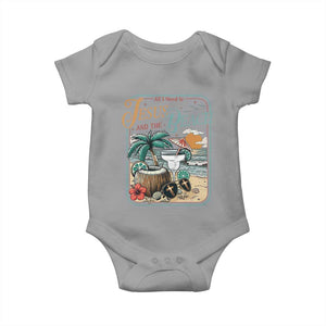 Funny Christian Beach Gift Baby Onesie All I Need Is Jesus And The Beach TS12 Sport Gray Print Your Wear