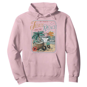 Funny Christian Beach Gift Hoodie All I Need Is Jesus And The Beach TS12 Light Pink Print Your Wear