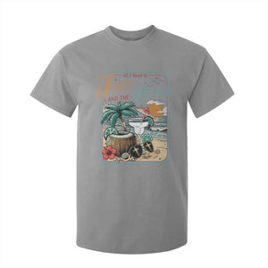 Funny Christian Beach Gift T Shirt For Kid All I Need Is Jesus And The Beach TS12 Sport Gray Print Your Wear