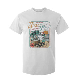 Funny Christian Beach Gift T Shirt For Kid All I Need Is Jesus And The Beach TS12 White Print Your Wear