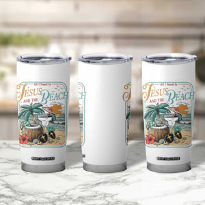 Funny Christian Beach Gift Tumbler Cup All I Need Is Jesus And The Beach TS12 Print Your Wear