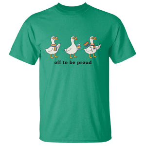 Funny Pride Goose Off To Be Proud T Shirt LGBTQ Advocate Gift TS12 Irish Green Print Your Wear