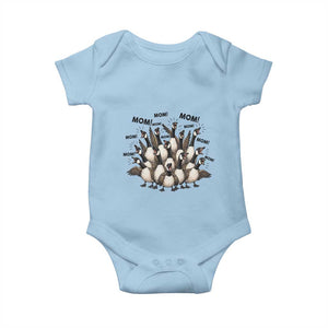 Silly Goose Mom Baby Onesie Funny Parenting Chaos Motherhood TS12 Light Blue Print Your Wear