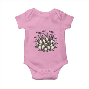 Silly Goose Mom Baby Onesie Funny Parenting Chaos Motherhood TS12 Light Pink Print Your Wear