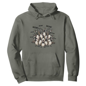 Silly Goose Mom Hoodie Funny Parenting Chaos Motherhood TS12 Military Green Print Your Wear