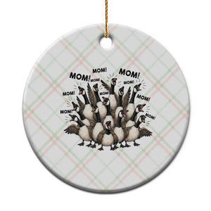 Silly Goose Mom Ceramic Ornament Funny Parenting Chaos Motherhood TS12 1pc Christmas Plaid Print Your Wear