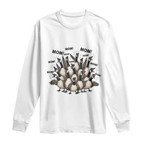 Silly Goose Mom Long Sleeve Shirt Funny Parenting Chaos Motherhood TS12 White Print Your Wear