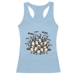 Silly Goose Mom Racerback Tank Top Funny Parenting Chaos Motherhood TS12 Light Blue Print Your Wear