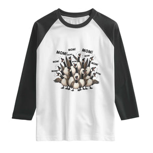 Silly Goose Mom Raglan Shirt Funny Parenting Chaos Motherhood TS12 White Black Print Your Wear