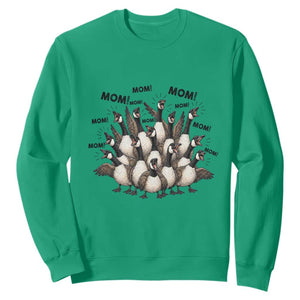 Silly Goose Mom Sweatshirt Funny Parenting Chaos Motherhood TS12 Irish Green Print Your Wear