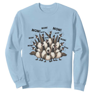 Silly Goose Mom Sweatshirt Funny Parenting Chaos Motherhood TS12 Light Blue Print Your Wear