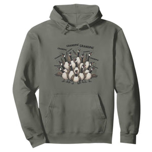 Silly Goose Grandpa Hoodie Funny Family Chaos Grandfather TS12 Military Green Print Your Wear