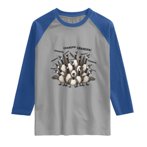 Silly Goose Grandpa Raglan Shirt Funny Family Chaos Grandfather TS12 Sport Gray Royal Print Your Wear